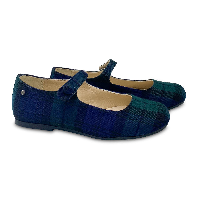 manuela-de-juan-navy-green-plaid-shoes-girls