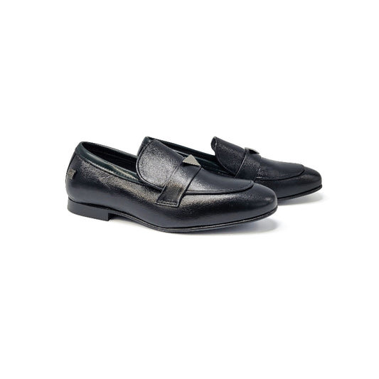 maria-catalan-black-leather-triangle-loafer-boys-shoe