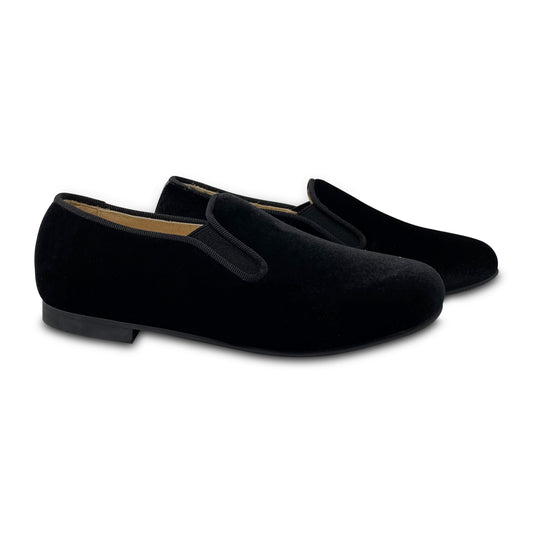 Andanines Black Velvet Smoking Slip On 182447