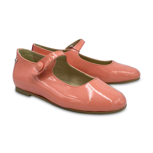 Manuela De Juan Peach Sienna Patent Leather Mary Jane S2970