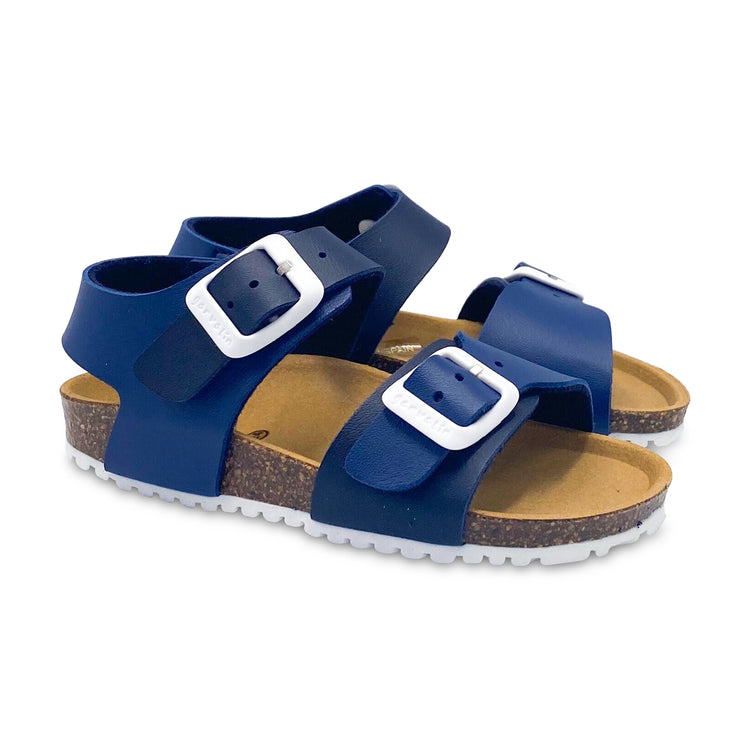 Garvalin Navy Blue Buckle Sandal 19248