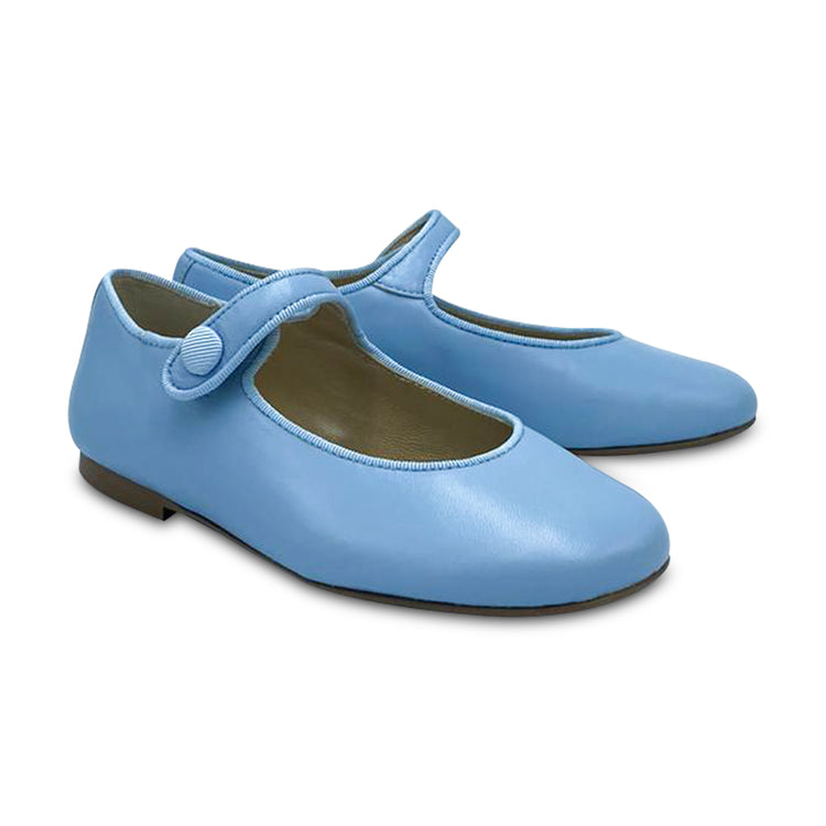 Brunellis Ice Blue Leather Mary Jane