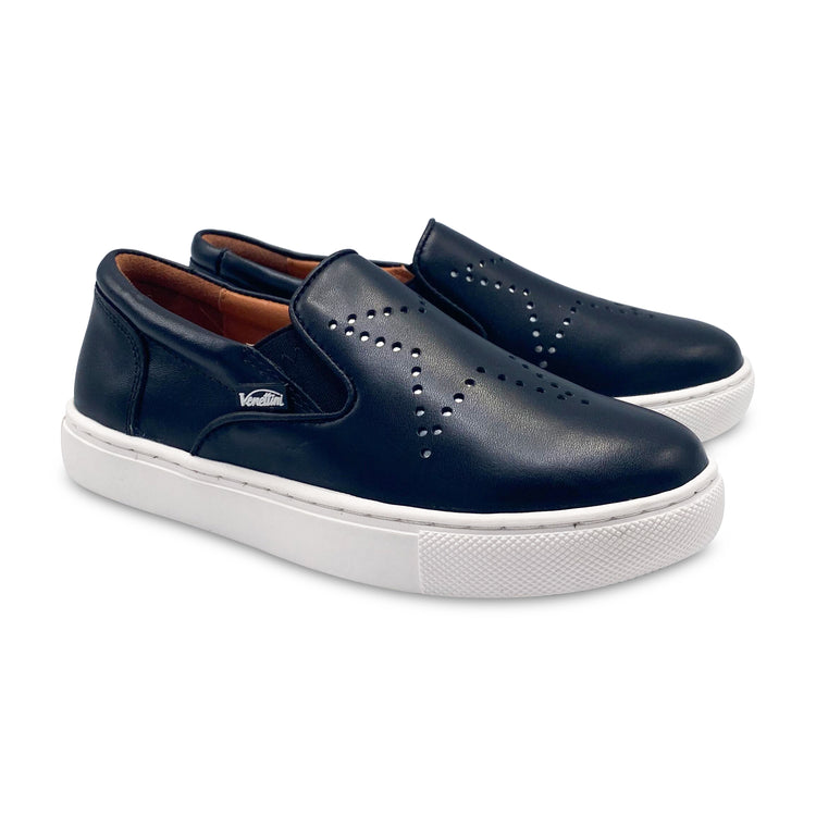 Venettini Skyler8 Black Star Slip On Sneaker