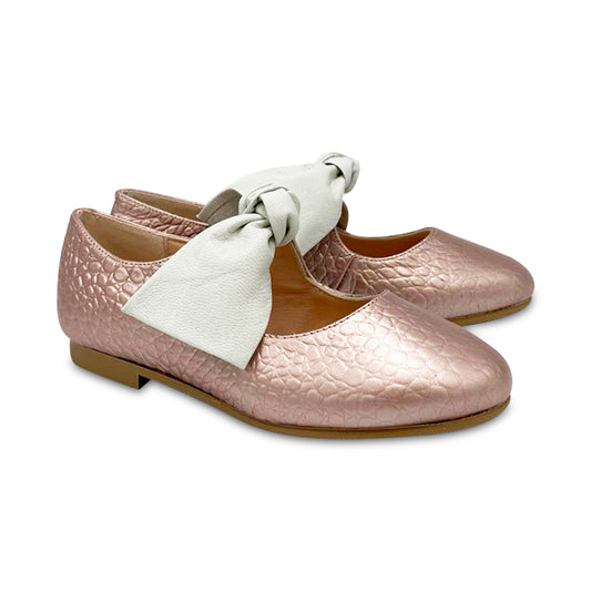 Ruth Secret Mauve Pink Metallic Bow Ballet 3304-21