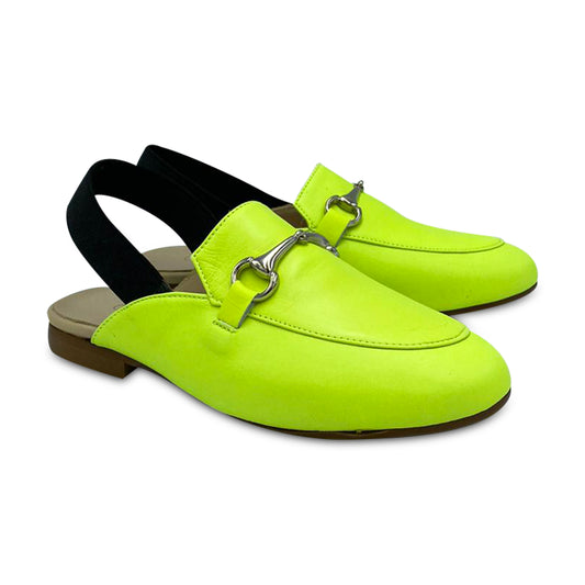 Confetti Neon Yellow Chain Slingback 1503