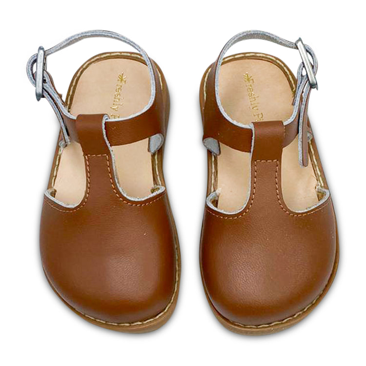 Freshly Picked Newport Cognac Closed Toe Sandal