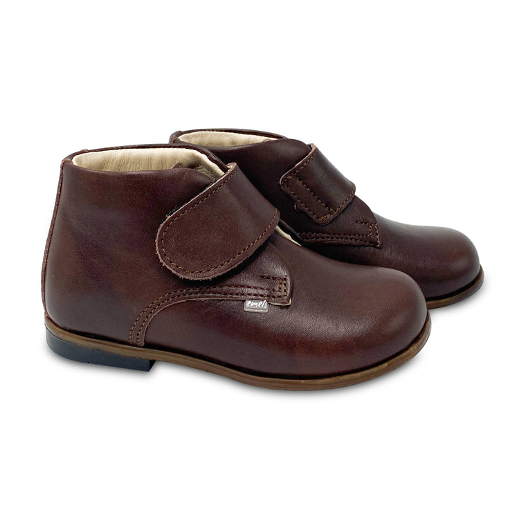 Emel Espresso Brown Velcro Bootie 189922