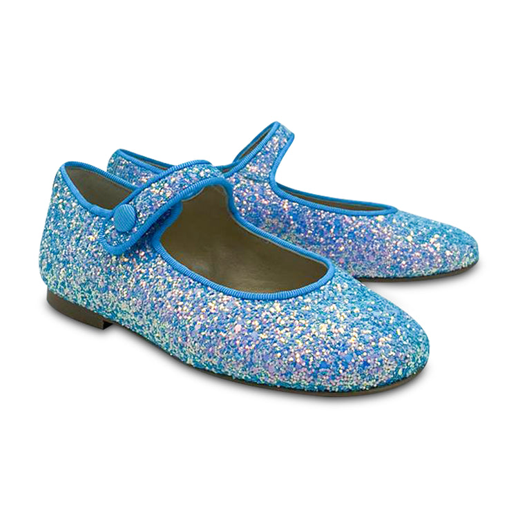 Brunellis Blue Sparkle Glitter Mary Jane S-21