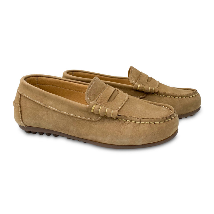 LMDI Light Camel Nubuck Penny Loafer