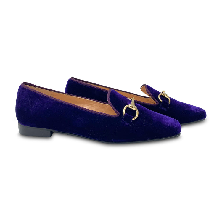 Ruth Secret Purple Velvet Chain Slip On 2604