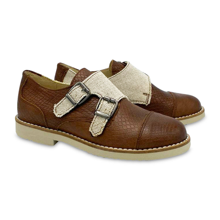 Blublonc Jason Tabaco Natural Monk strap