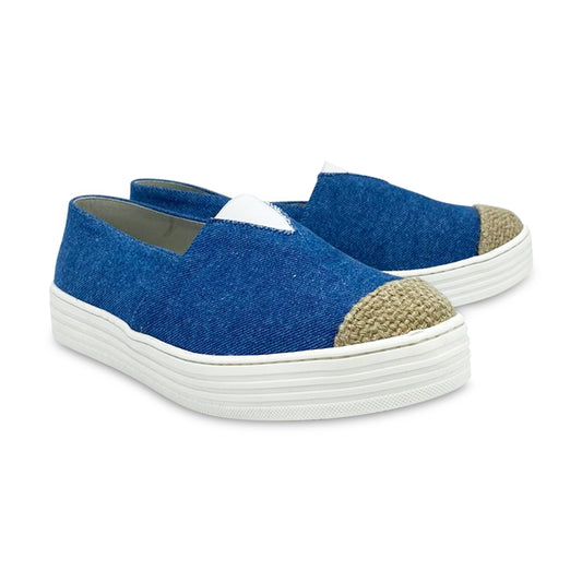 Maria Catlan Denim Platform Slip on 500905