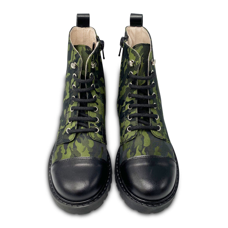 Hoo Green Camo Combat Boot 3184