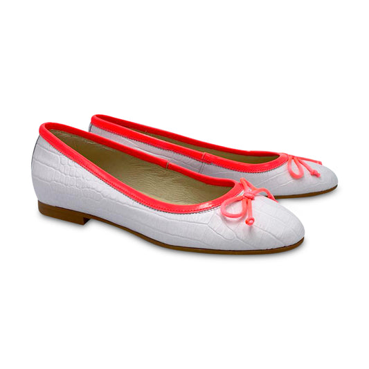 Blublonc Luisa Lilac Crocodile Pink Ballet Flat