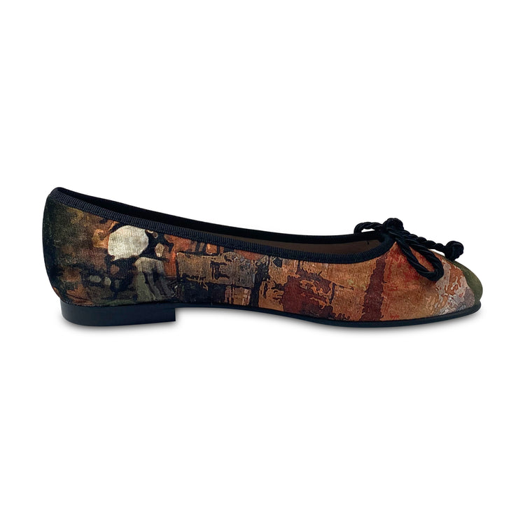 Brunellis Malevich Multi Color Velvet Bow Ballet Slip On 101