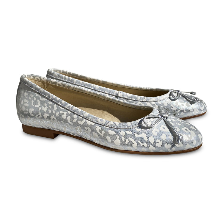 Blublonc Luisa Silver Leopard Ballet Flat