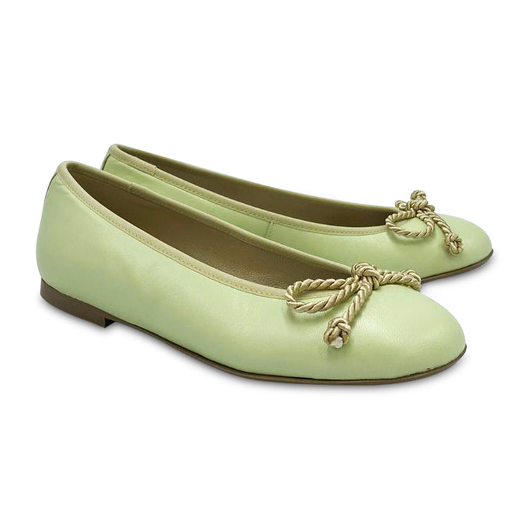 Brunellis Pistachio Green Mint Green and Gold Trim Ballet S-28