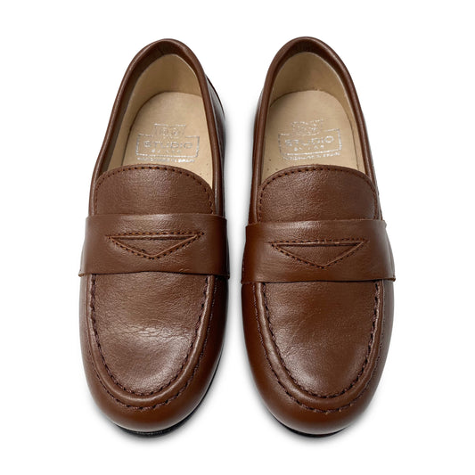 HOO Brown Leather Penny Loafer 2272A