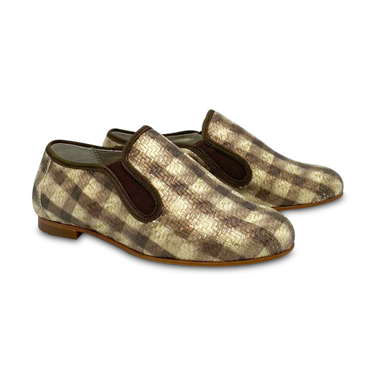 Geppettos ES X LS Brown Gold Basket Smoking Slip On 137037-21