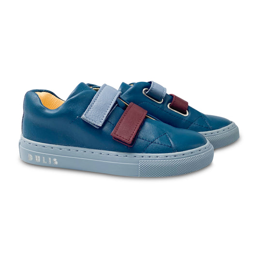 Dulis Dark Teal Bordeaux Strap Velcro Sneaker 0441