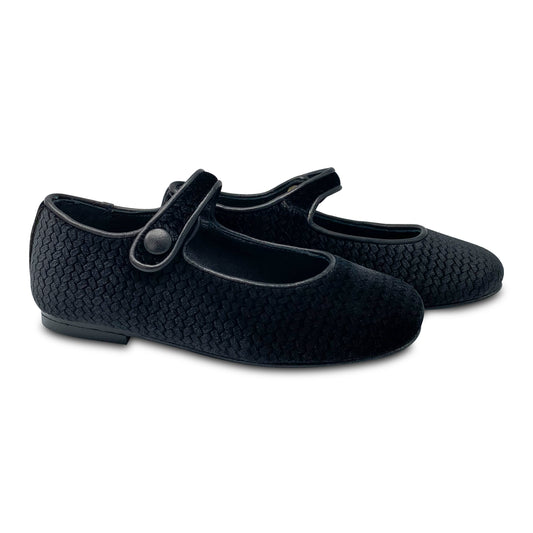 Brunellis Black Rope Velvet Mary Jane S-21