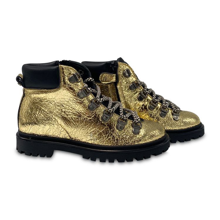 Manuela De Juan Cracked Gold Black High Top S2929