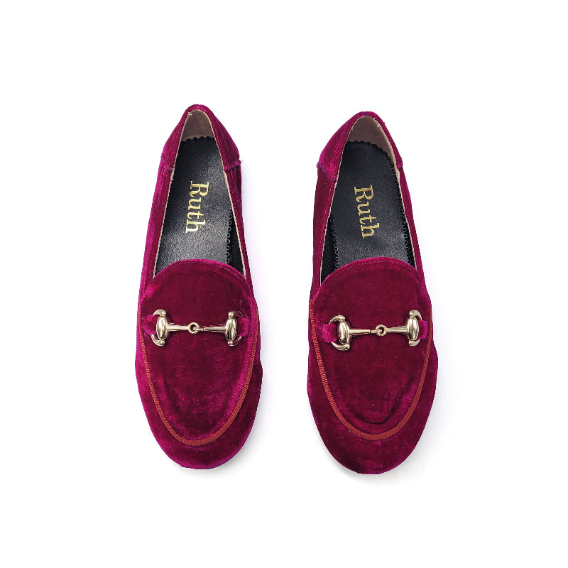 ruth-secret-fuchsia-velvet-slip-on-girls