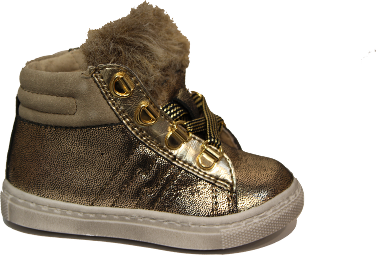 Shoe b 76 Gold Lace Fur Sneaker 1900