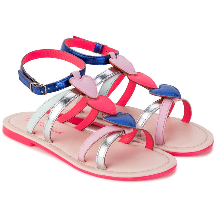 Billieblush Colorful Hearts Strappy Sandal 19295