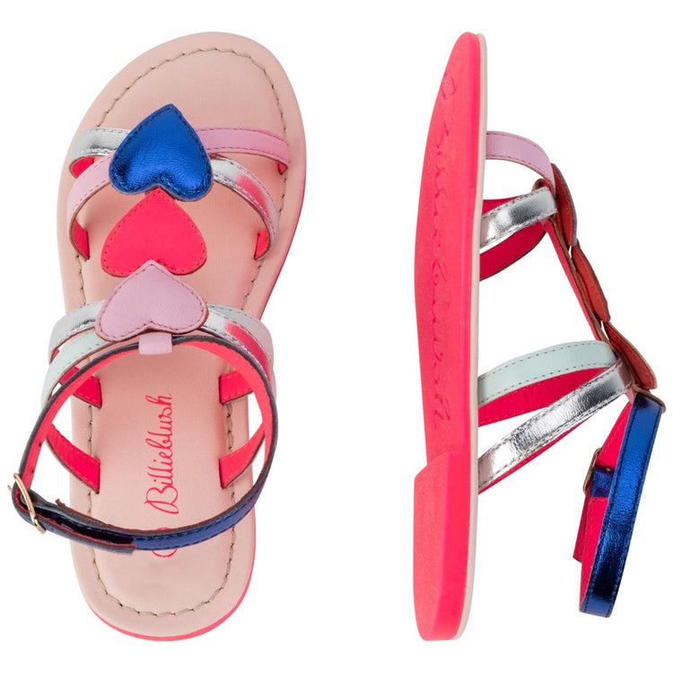 Billieblush Colorful Hearts Strappy Sandal 19295