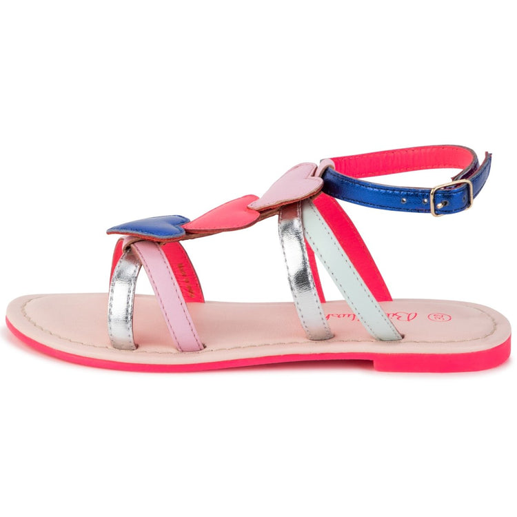 Billieblush Colorful Hearts Strappy Sandal 19295